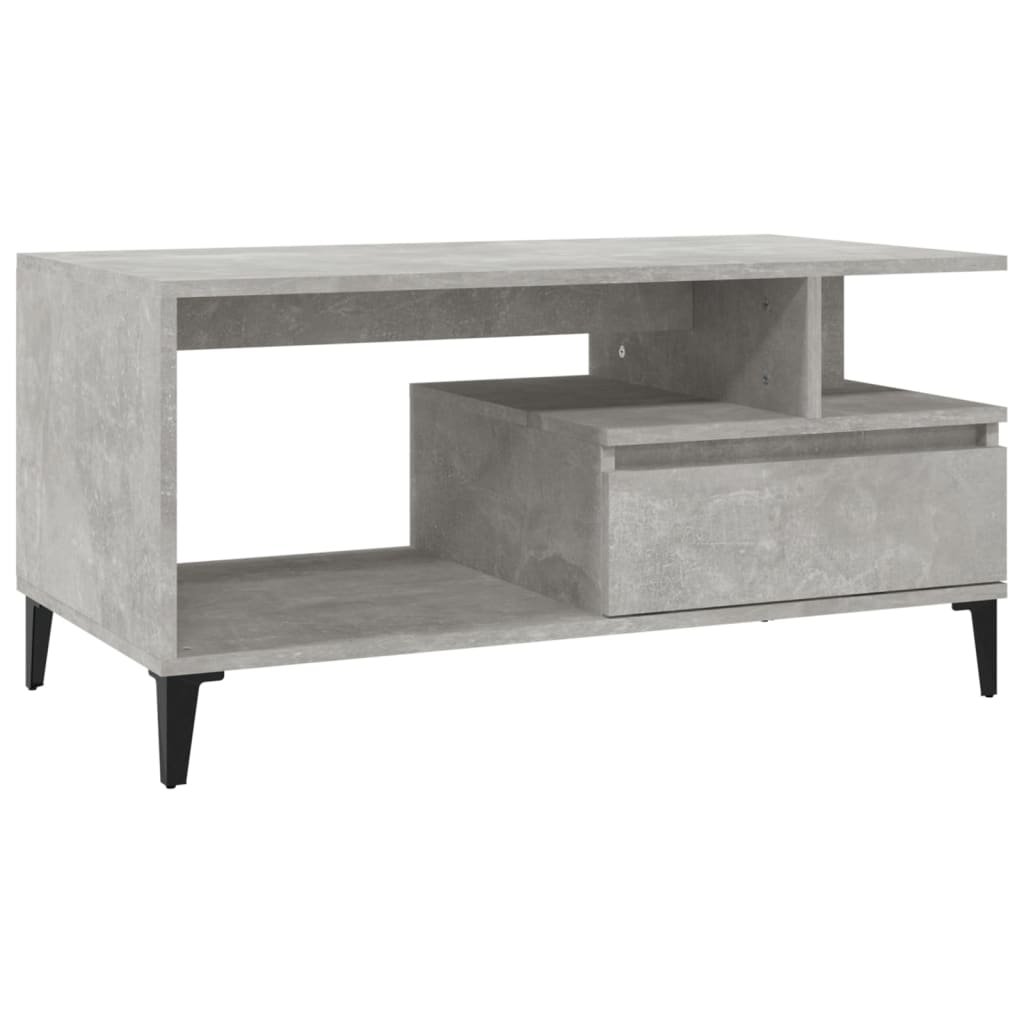 Coffee Table  Concrete Grey 90x49x45 cm Engineered Wood