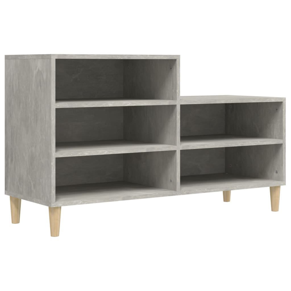 Shoe Cabinet Concrete Grey 102x36x60 cm Engineered Wood