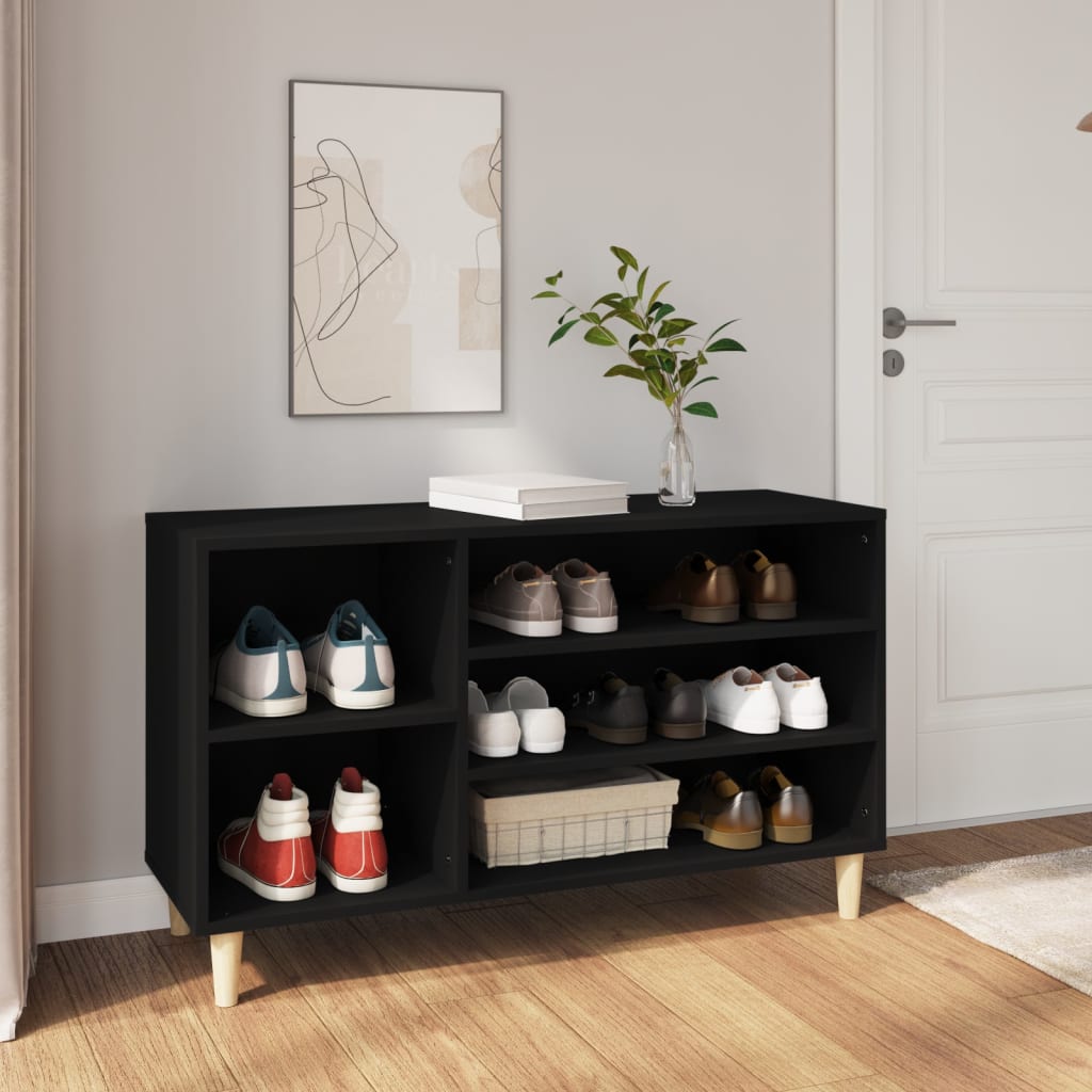 Shoe Cabinet Black 102x36x60 cm Engineered Wood