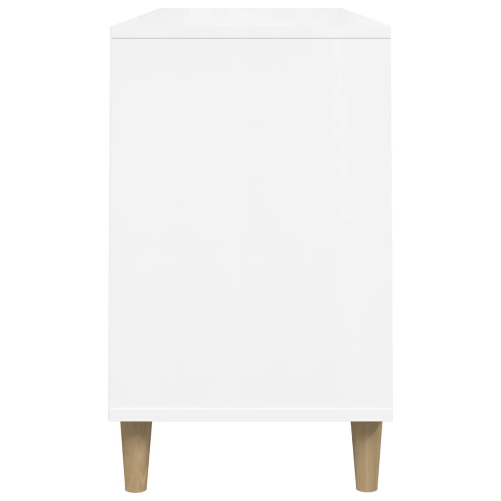 Shoe Cabinet High Gloss White 102x36x60 cm Engineered Wood