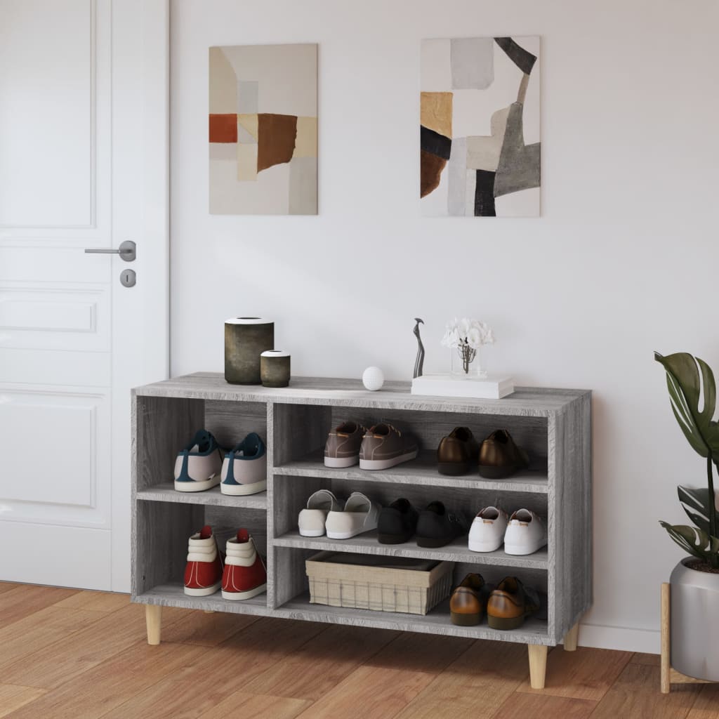 Shoe Cabinet Grey Sonoma 102x36x60 cm Engineered Wood