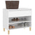 Shoe Cabinet White 70x36x60 cm Engineered Wood