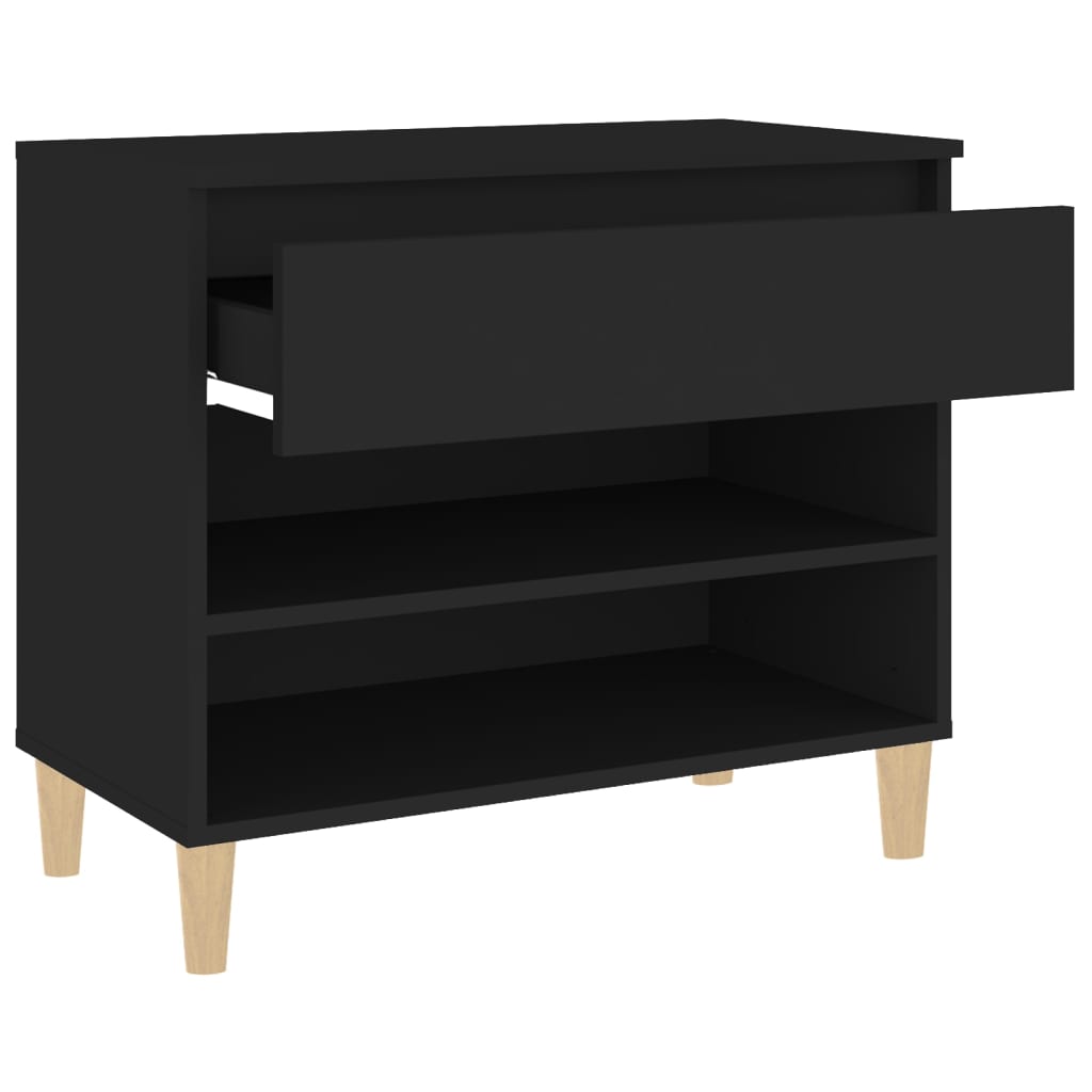 Shoe Cabinet Black 70x36x60 cm Engineered Wood