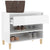 Shoe Cabinet High Gloss White 70x36x60 cm Engineered Wood