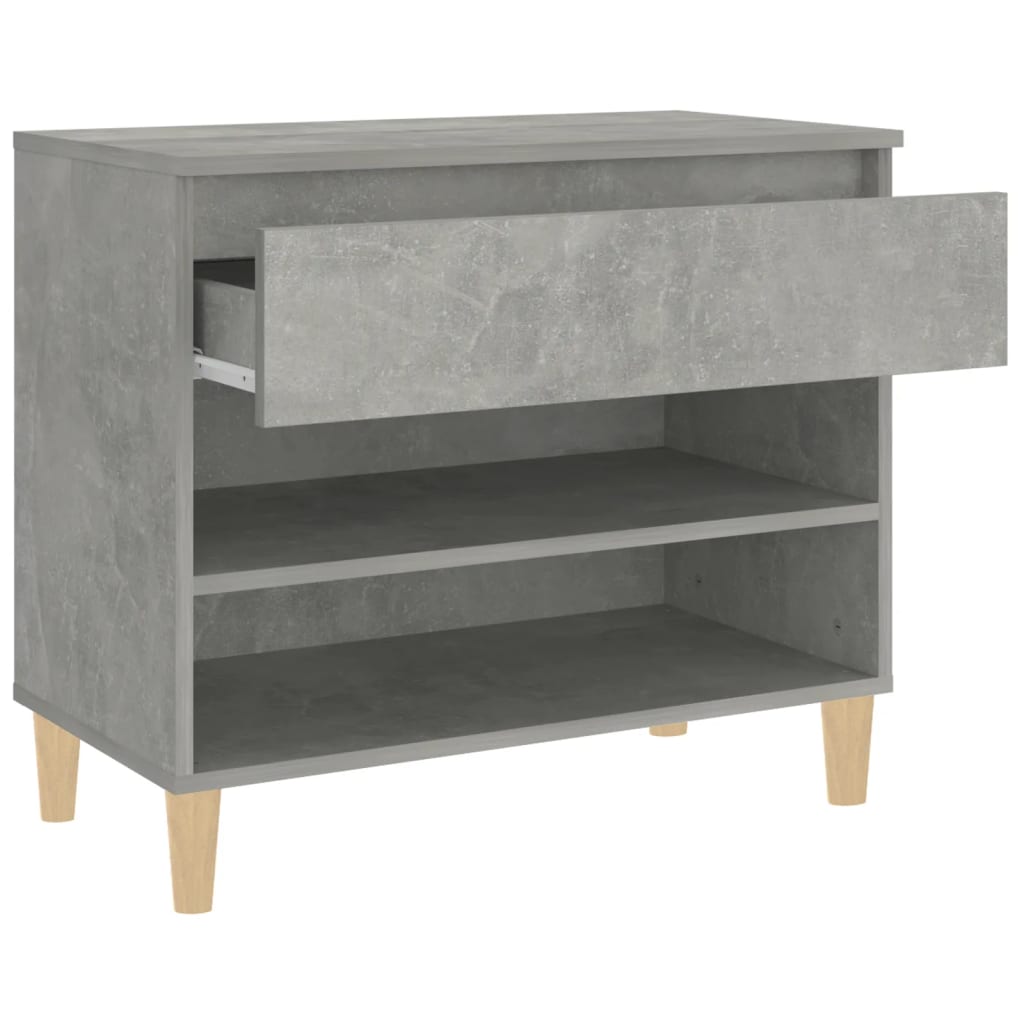 Shoe Cabinet Concrete Grey 70x36x60 cm Engineered Wood