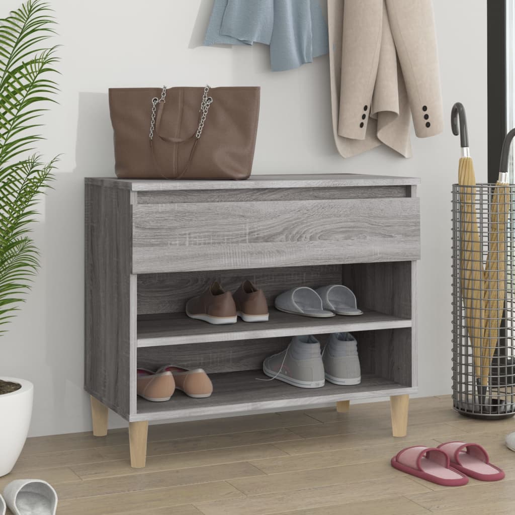 Shoe Cabinet Grey Sonoma 70x36x60 cm Engineered Wood