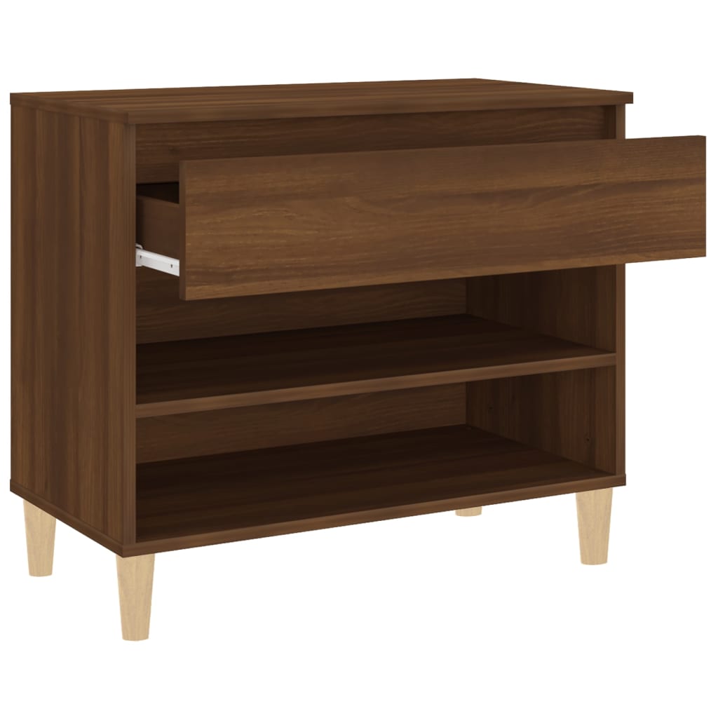 Shoe Cabinet Brown Oak 70x36x60 cm Engineered Wood