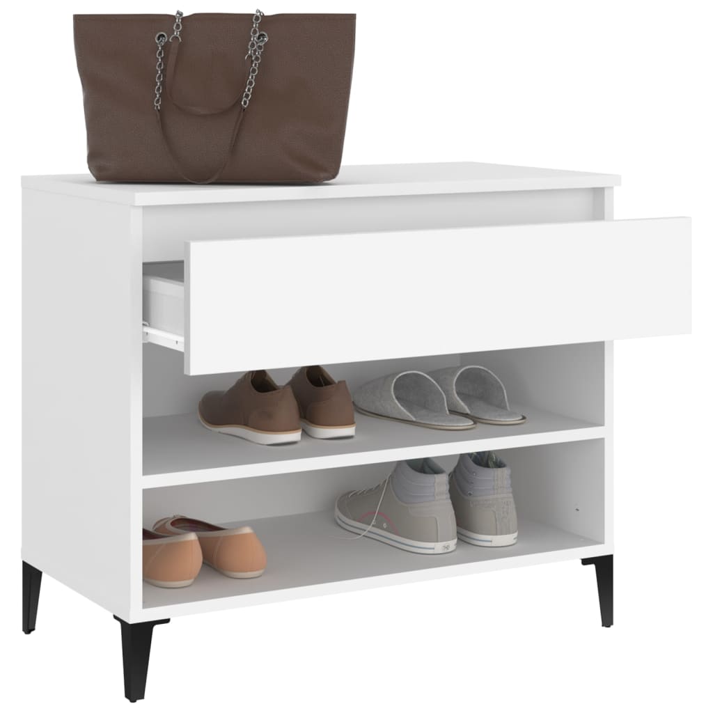 Shoe Cabinet White 70x36x60 cm Engineered Wood