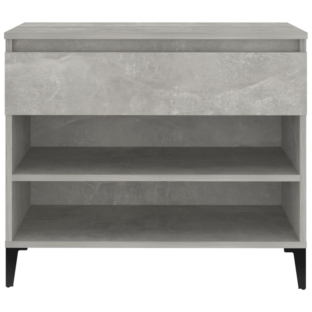 Shoe Cabinet Concrete Grey 70x36x60 cm Engineered Wood