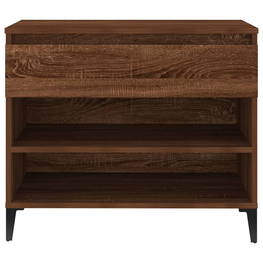 Shoe Cabinet Brown Oak 70x36x60 cm Engineered Wood