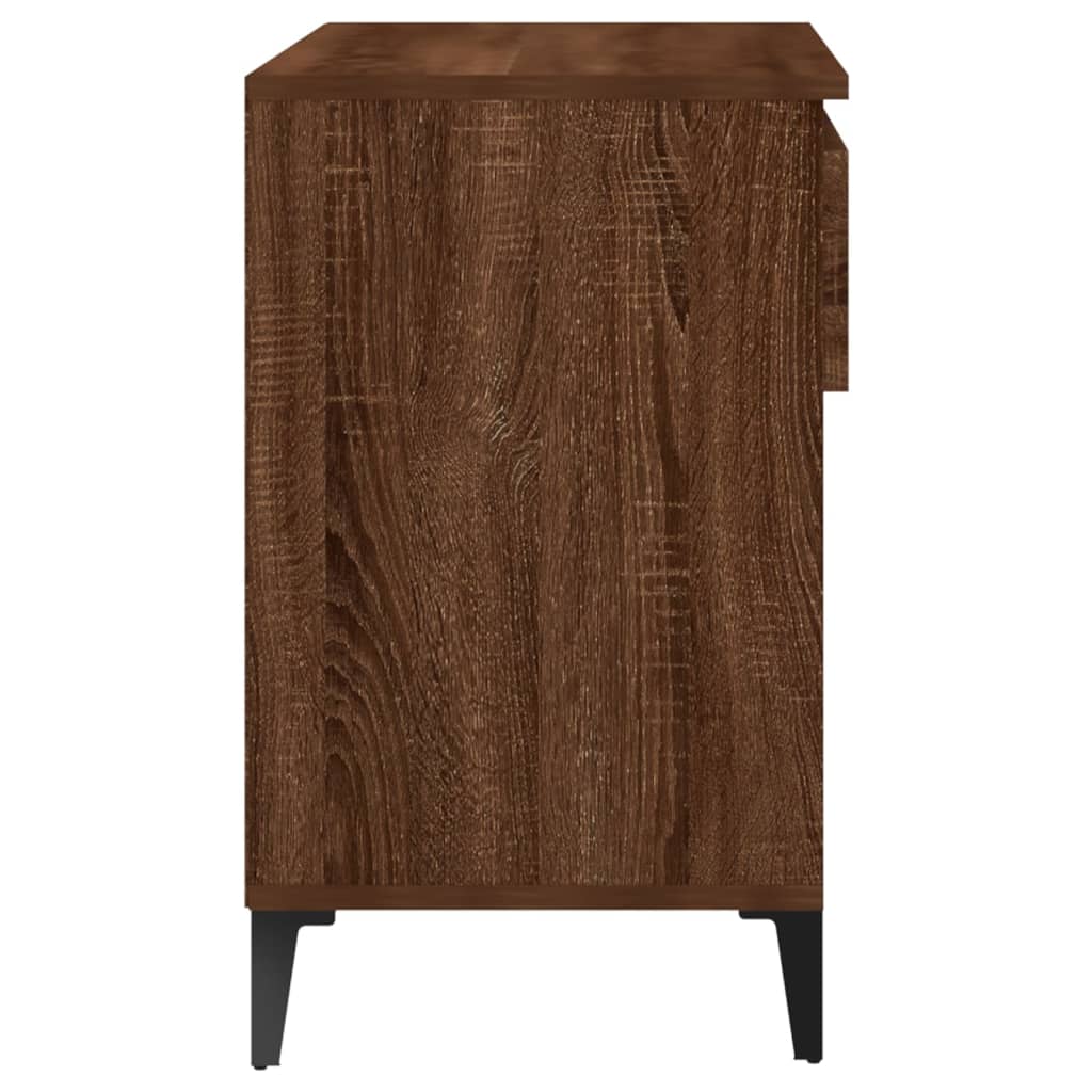 Shoe Cabinet Brown Oak 70x36x60 cm Engineered Wood