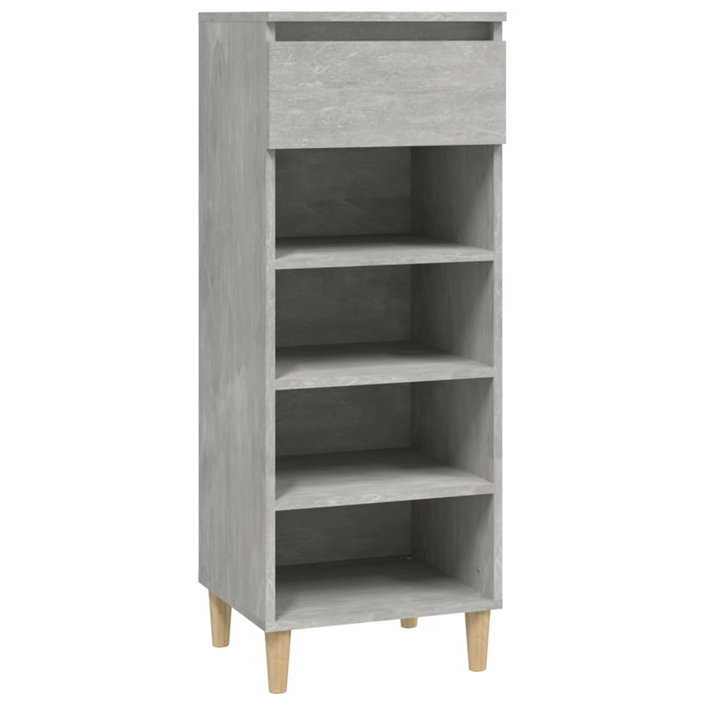 Shoe Cabinet Concrete Grey 40x36x105 cm Engineered Wood