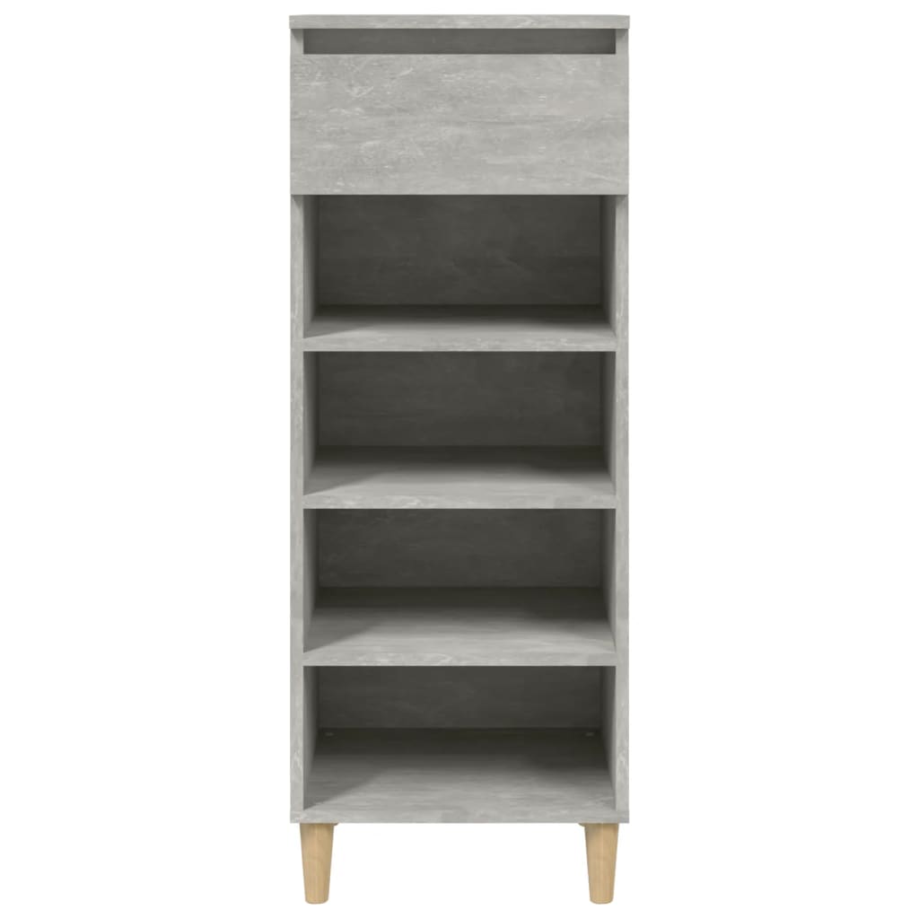 Shoe Cabinet Concrete Grey 40x36x105 cm Engineered Wood