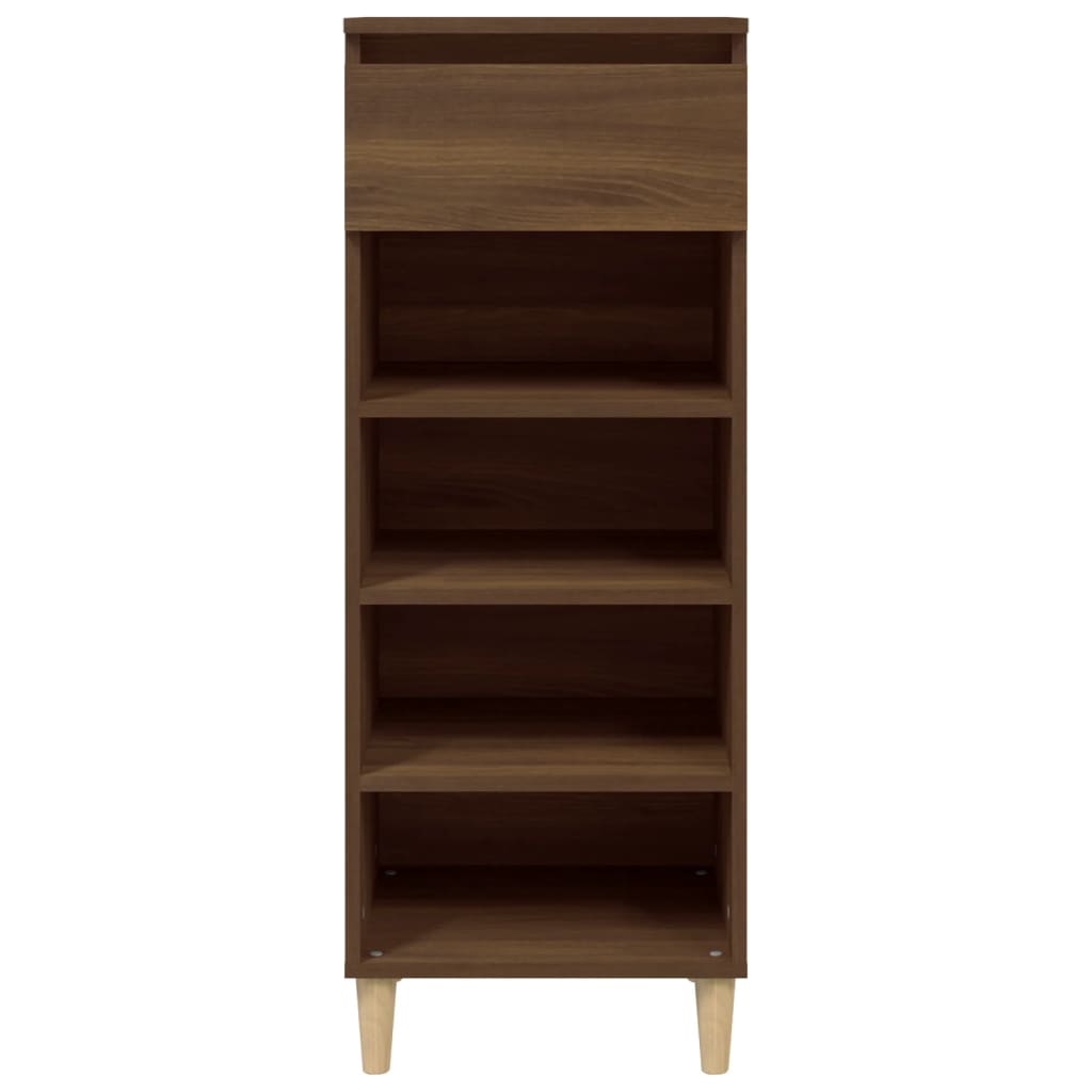 Shoe Cabinet Brown Oak 40x36x105 cm Engineered Wood