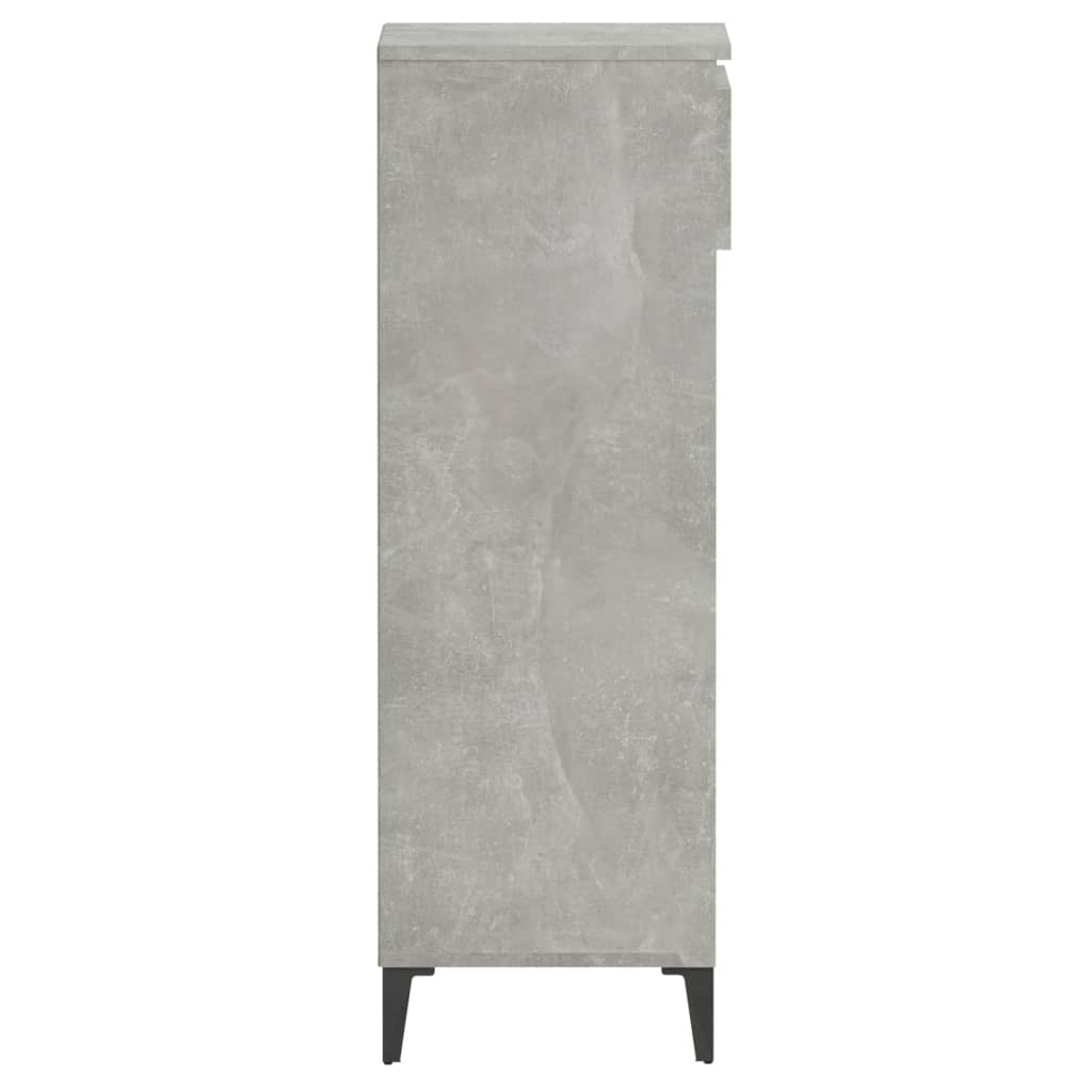 Shoe Rack Concrete Grey 40x36x105 cm Engineered Wood