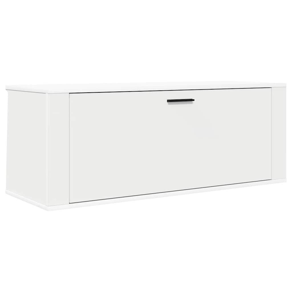 Wall Shoe Cabinet White 100x35x38 cm Engineered Wood