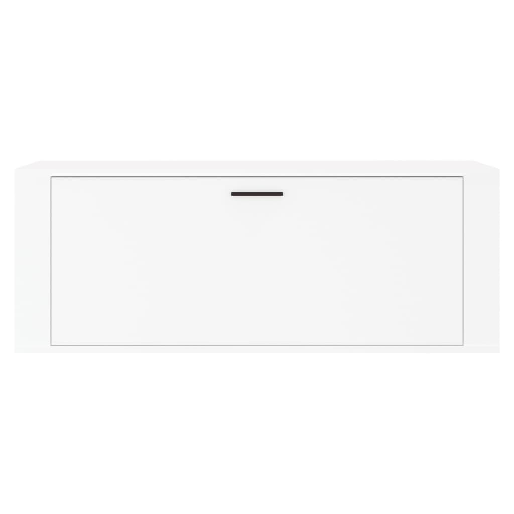 Wall Shoe Cabinet White 100x35x38 cm Engineered Wood