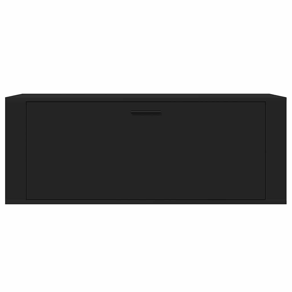 Wall Shoe Cabinet Black 100x35x38 cm Engineered Wood