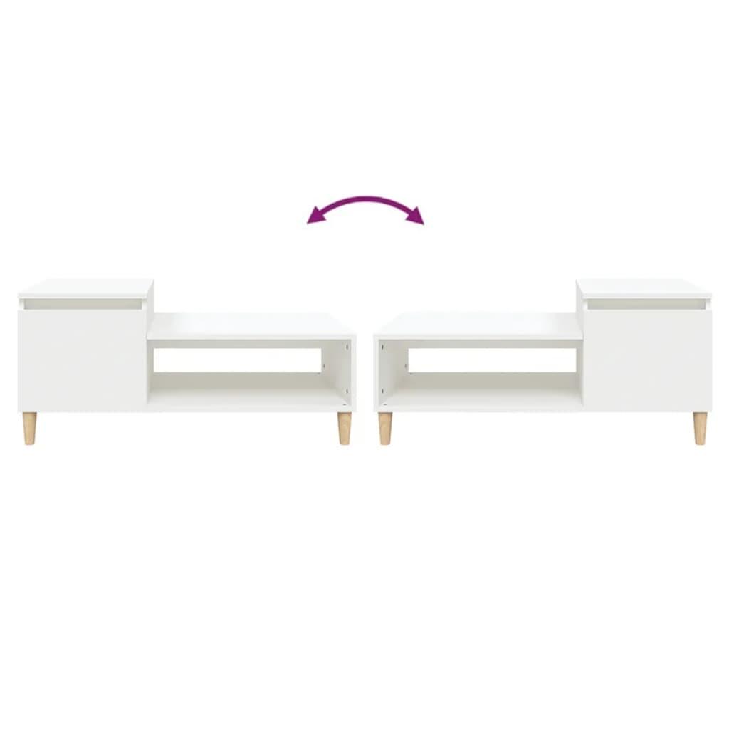 Coffee Table White 100x50x45 cm Engineered Wood