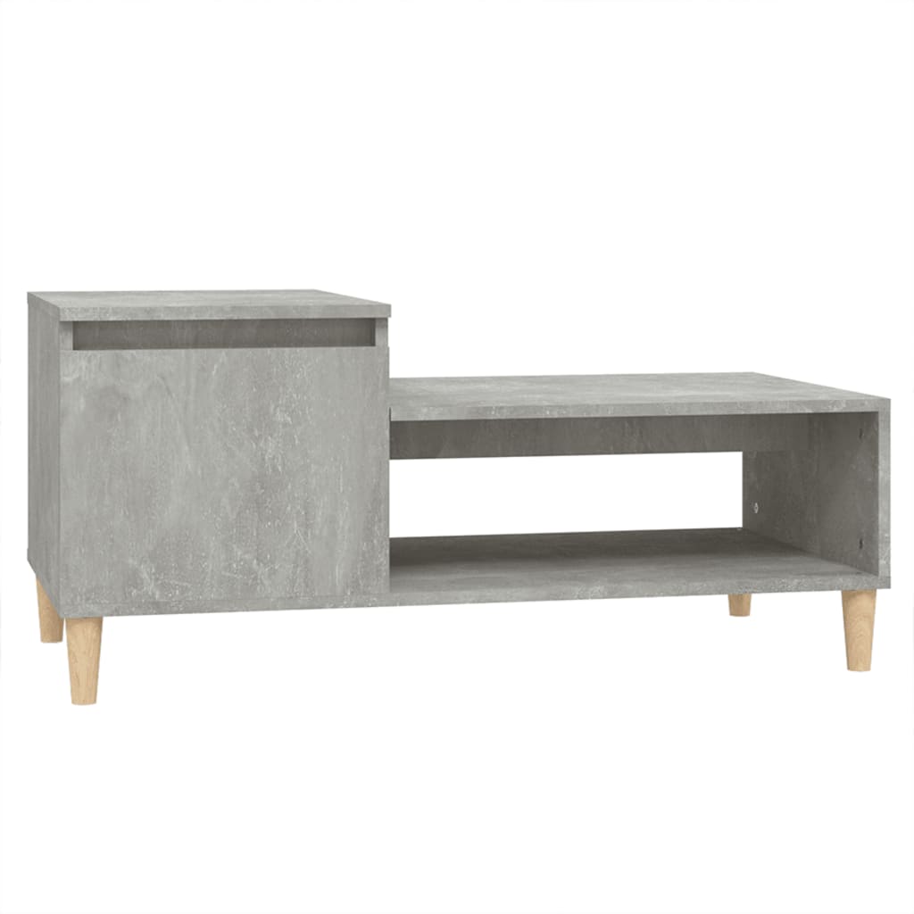 Coffee Table Concrete Grey 100x50x45 cm Engineered Wood