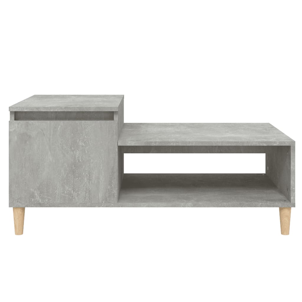 Coffee Table Concrete Grey 100x50x45 cm Engineered Wood