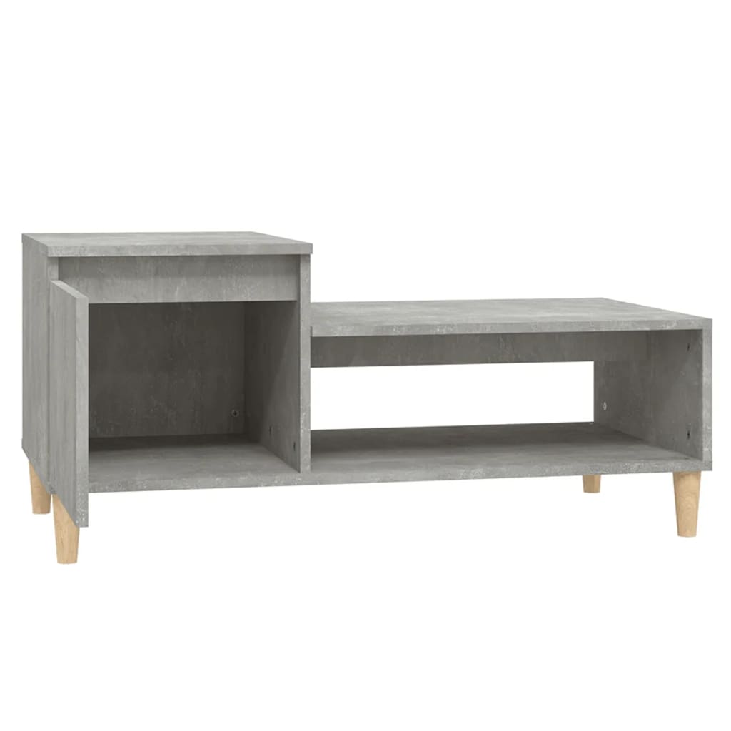 Coffee Table Concrete Grey 100x50x45 cm Engineered Wood