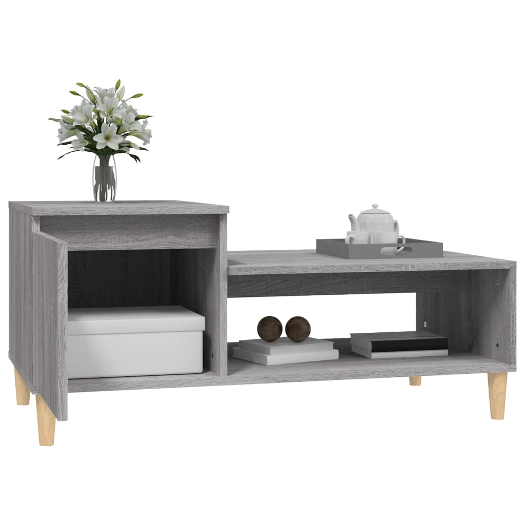 Coffee Table Grey Sonoma 100x50x45 cm Engineered Wood