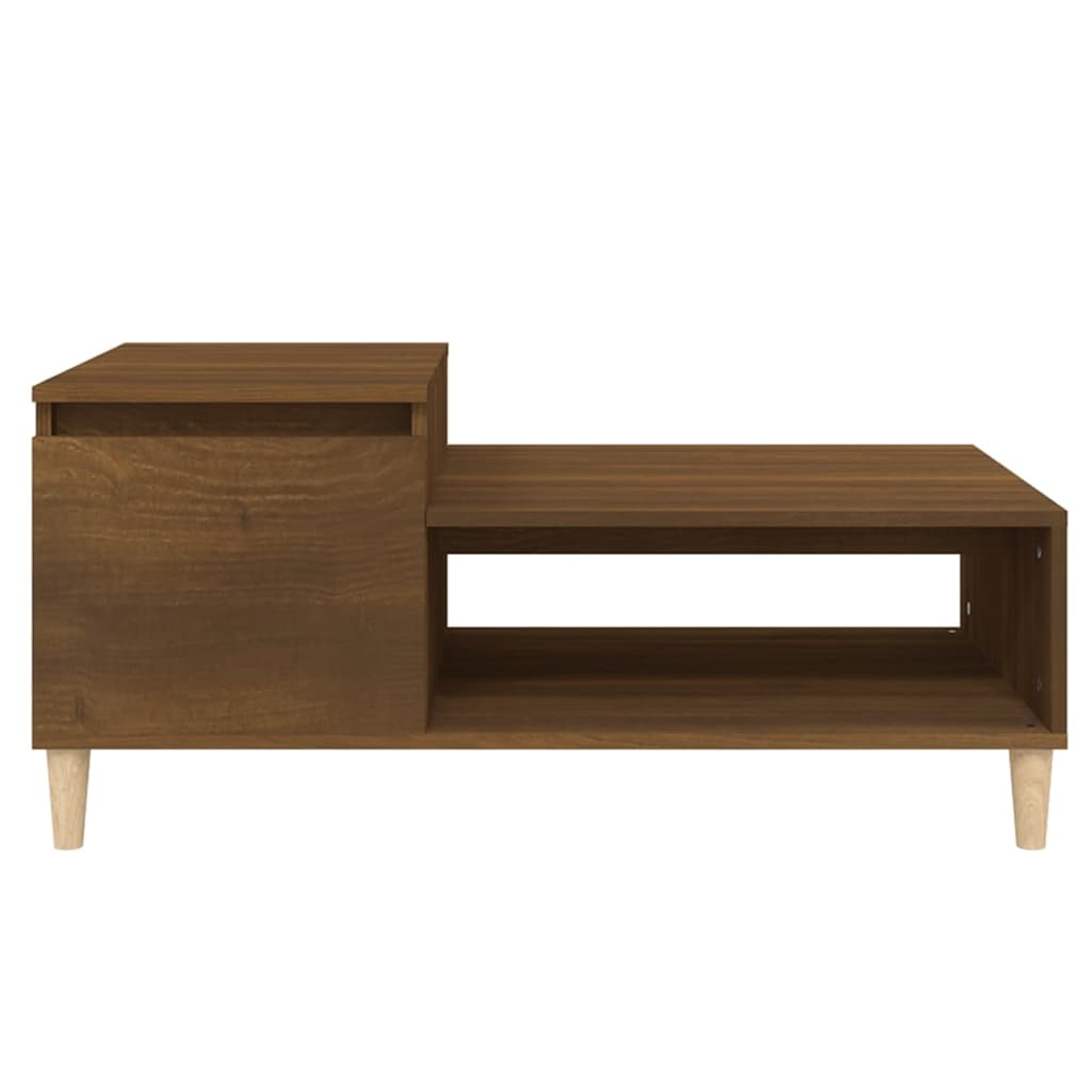 Coffee Table Brown Oak 100x50x45 cm Engineered Wood