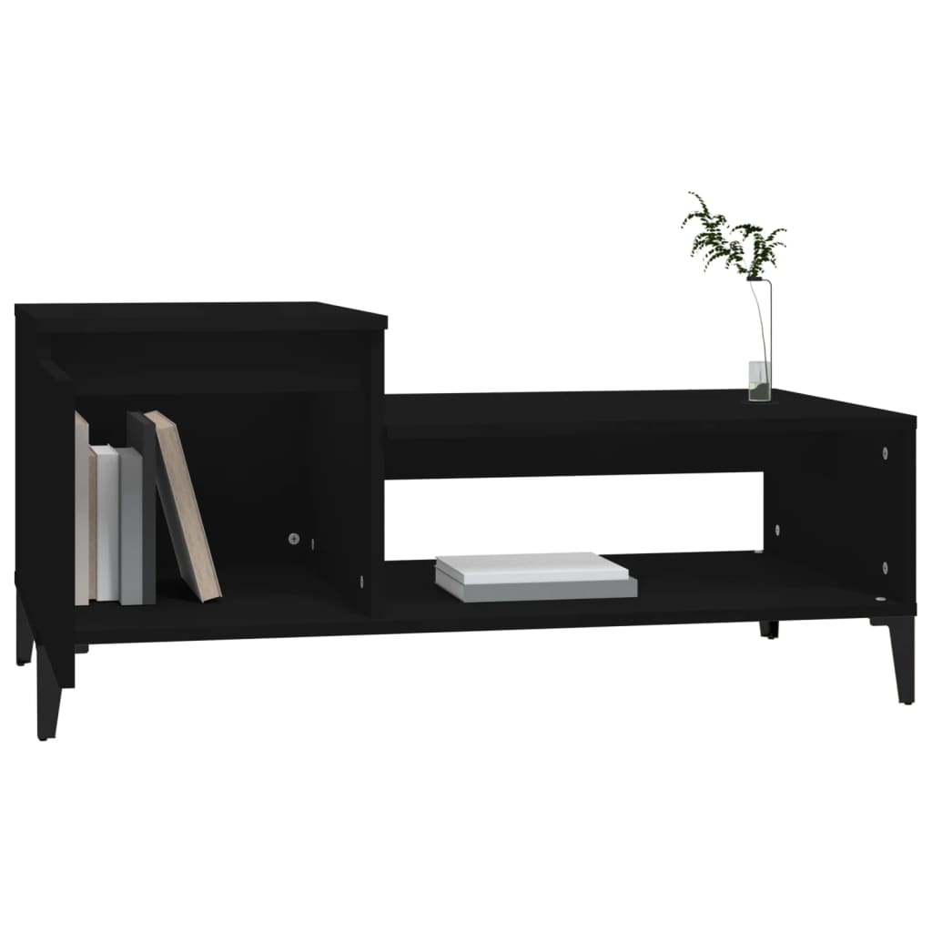 Coffee Table Black 100x50x45 cm Engineered Wood