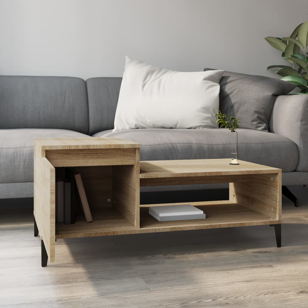 Coffee Table Sonoma Oak 100x50x45 cm Engineered Wood