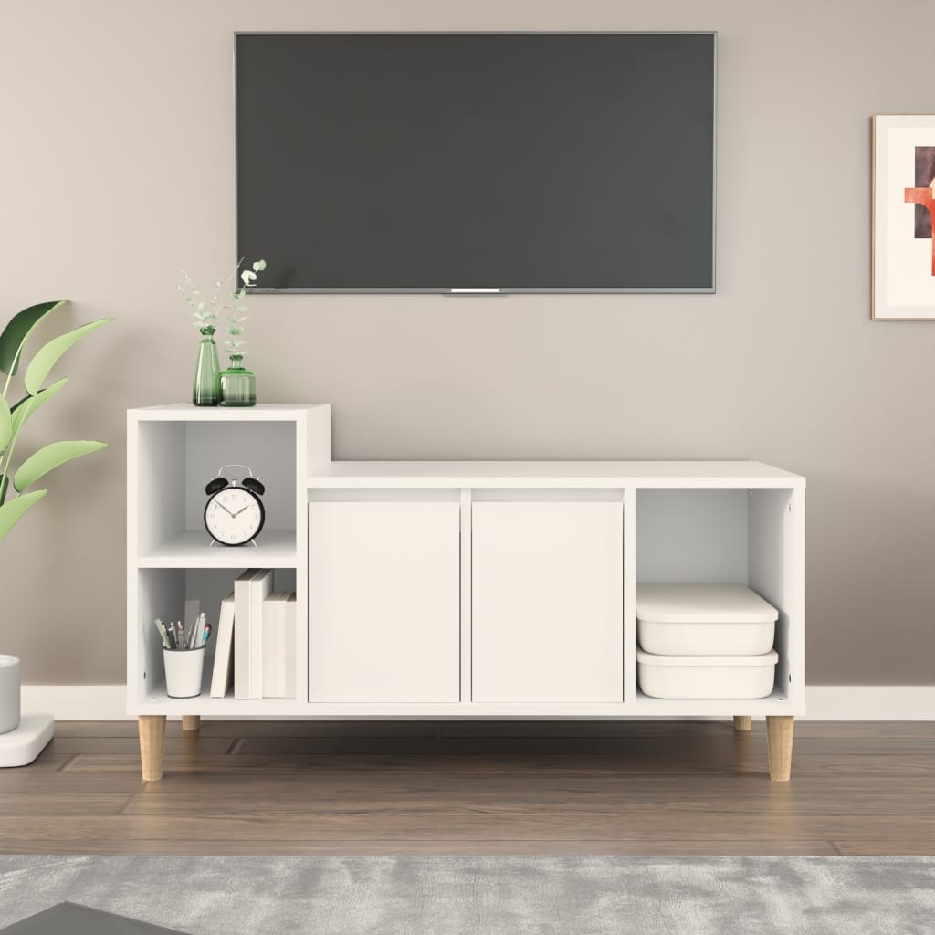 TV Cabinet White 100x35x55 cm Engineered Wood