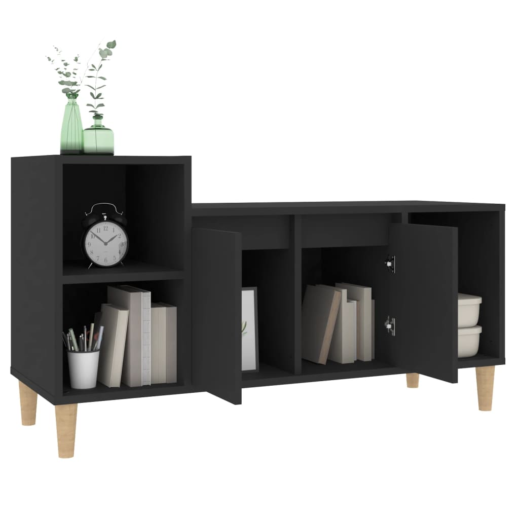 TV Cabinet Black 100x35x55 cm Engineered Wood