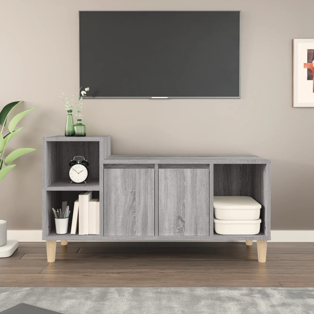 TV Cabinet Grey Sonoma 100x35x55 cm Engineered Wood