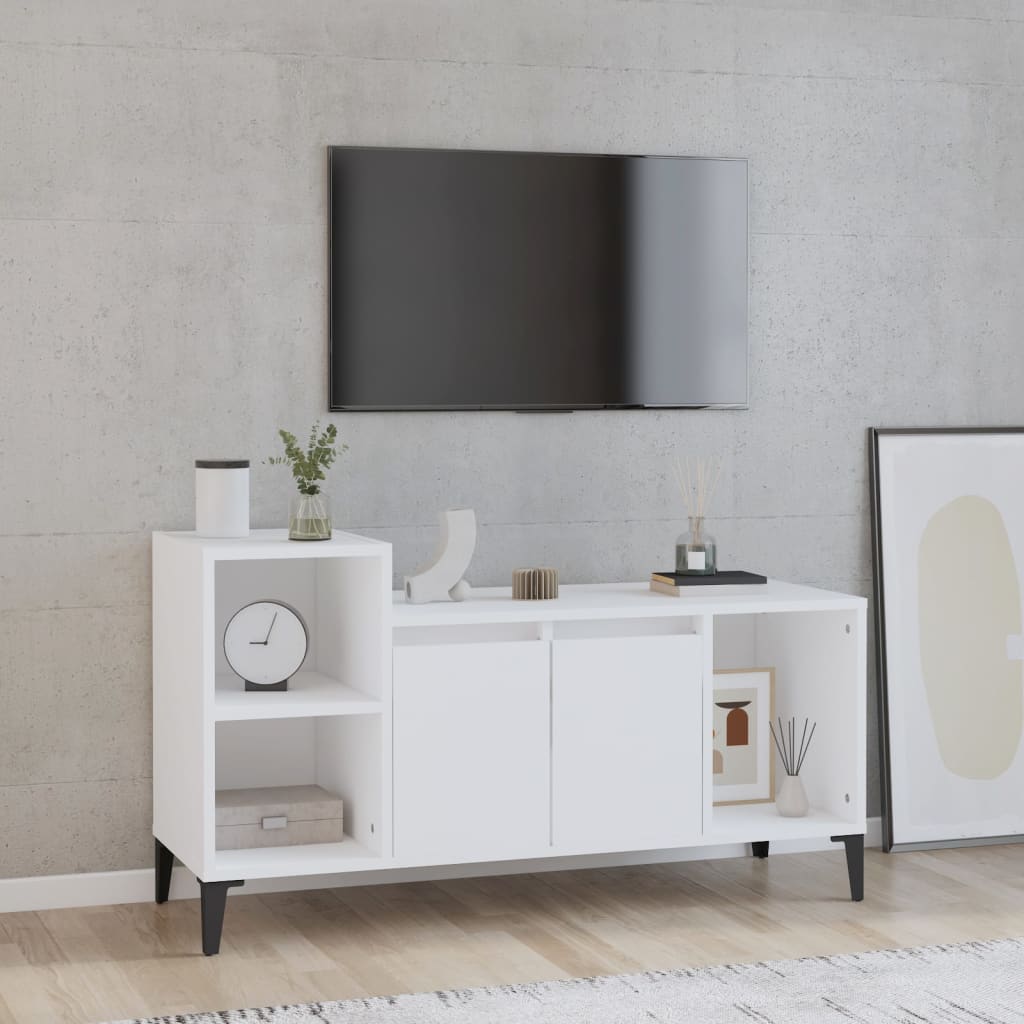 TV Cabinet White 100x35x55 cm Engineered Wood