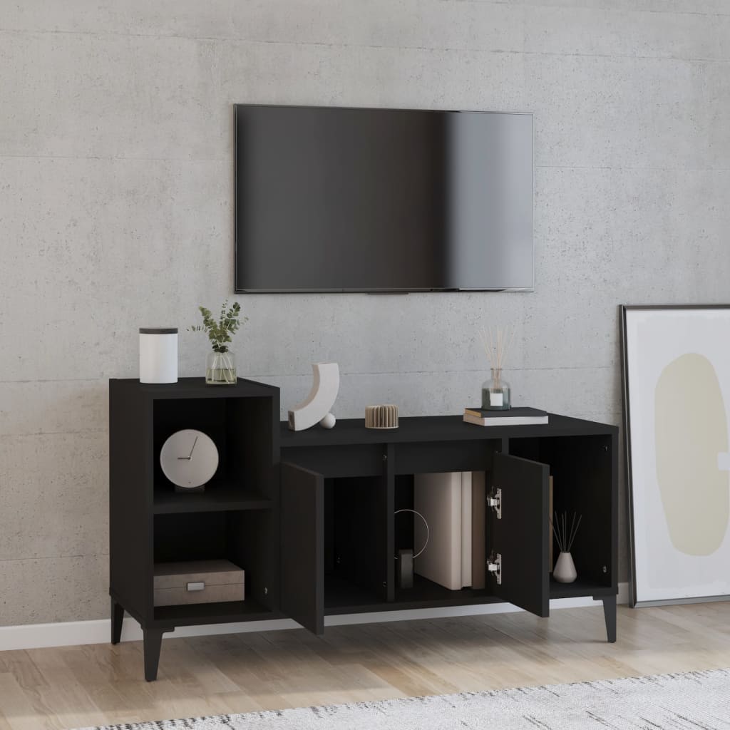 TV Cabinet Black 100x35x55 cm Engineered Wood