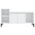 TV Cabinet High Gloss White 100x35x55 cm Engineered Wood