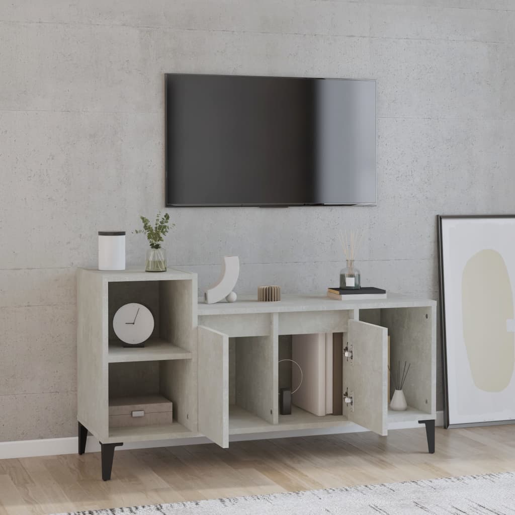 TV Cabinet Concrete Grey 100x35x55 cm Engineered Wood