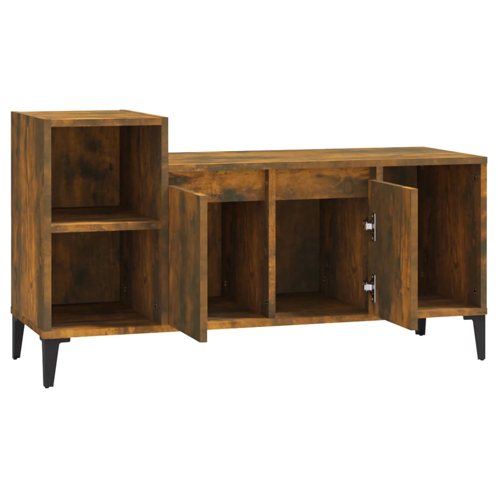 TV Cabinet Smoked Oak 100x35x55 cm Engineered Wood