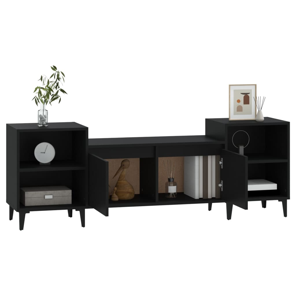 TV Cabinet Black 160x35x55 cm Engineered Wood