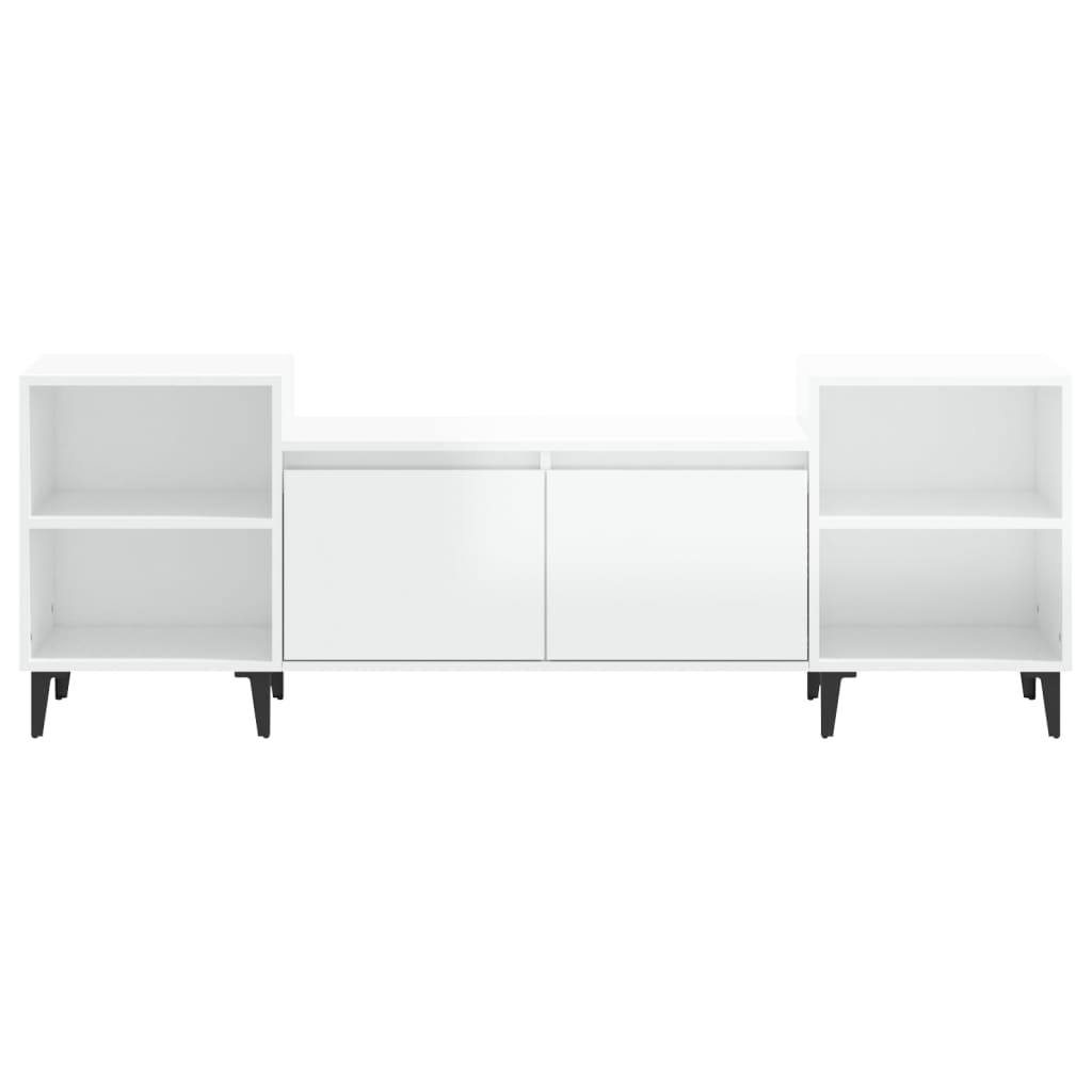 TV Cabinet High Gloss White 160x35x55 cm Engineered Wood