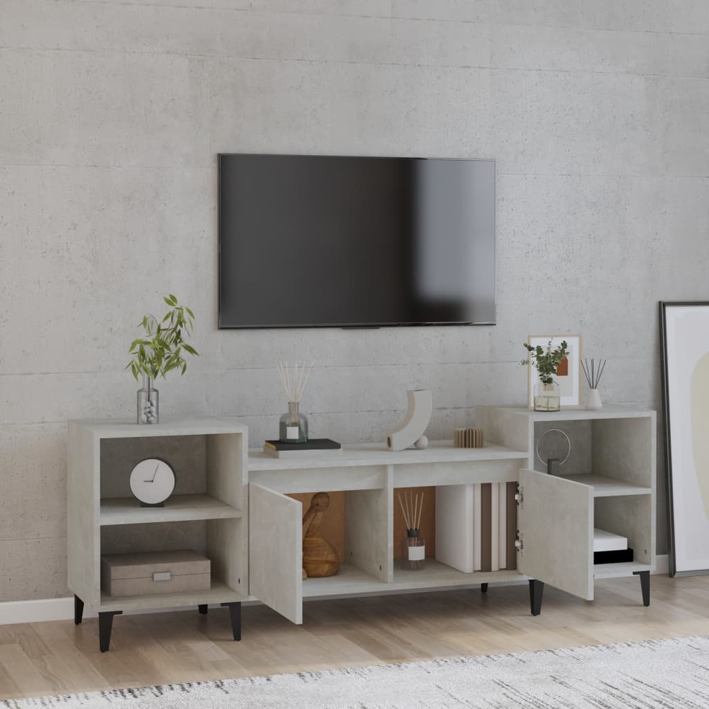 TV Cabinet Concrete Grey 160x35x55 cm Engineered Wood