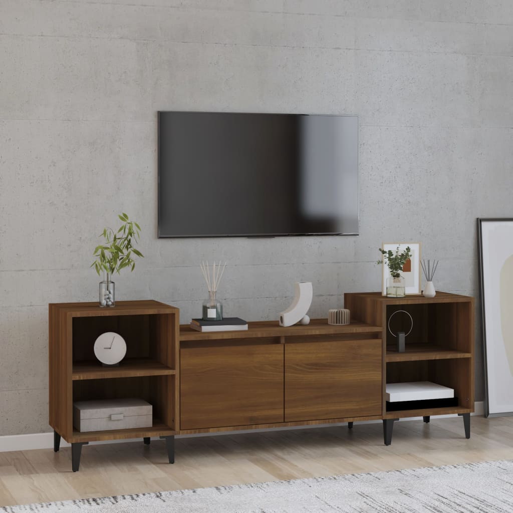 TV Cabinet Brown Oak 160x35x55 cm Engineered Wood