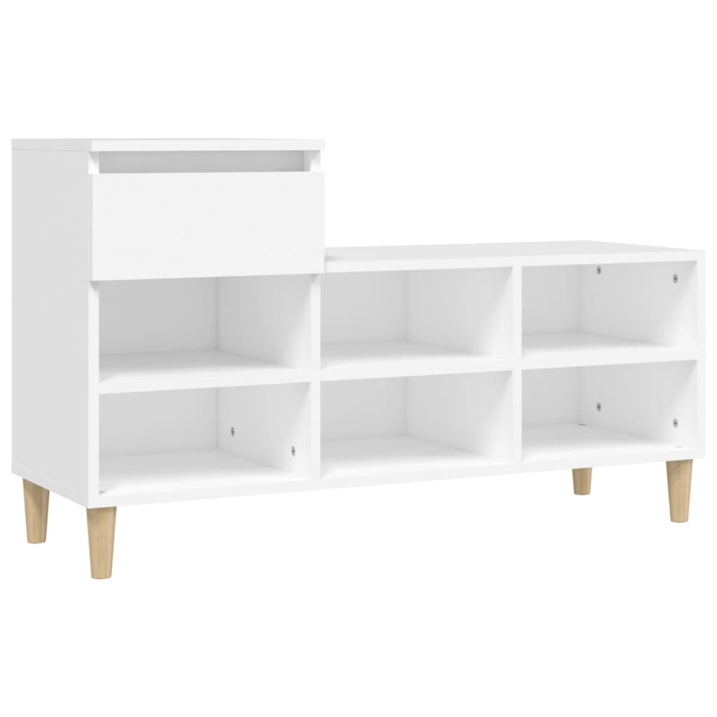 Shoe Cabinet White 102x36x60 cm Engineered Wood