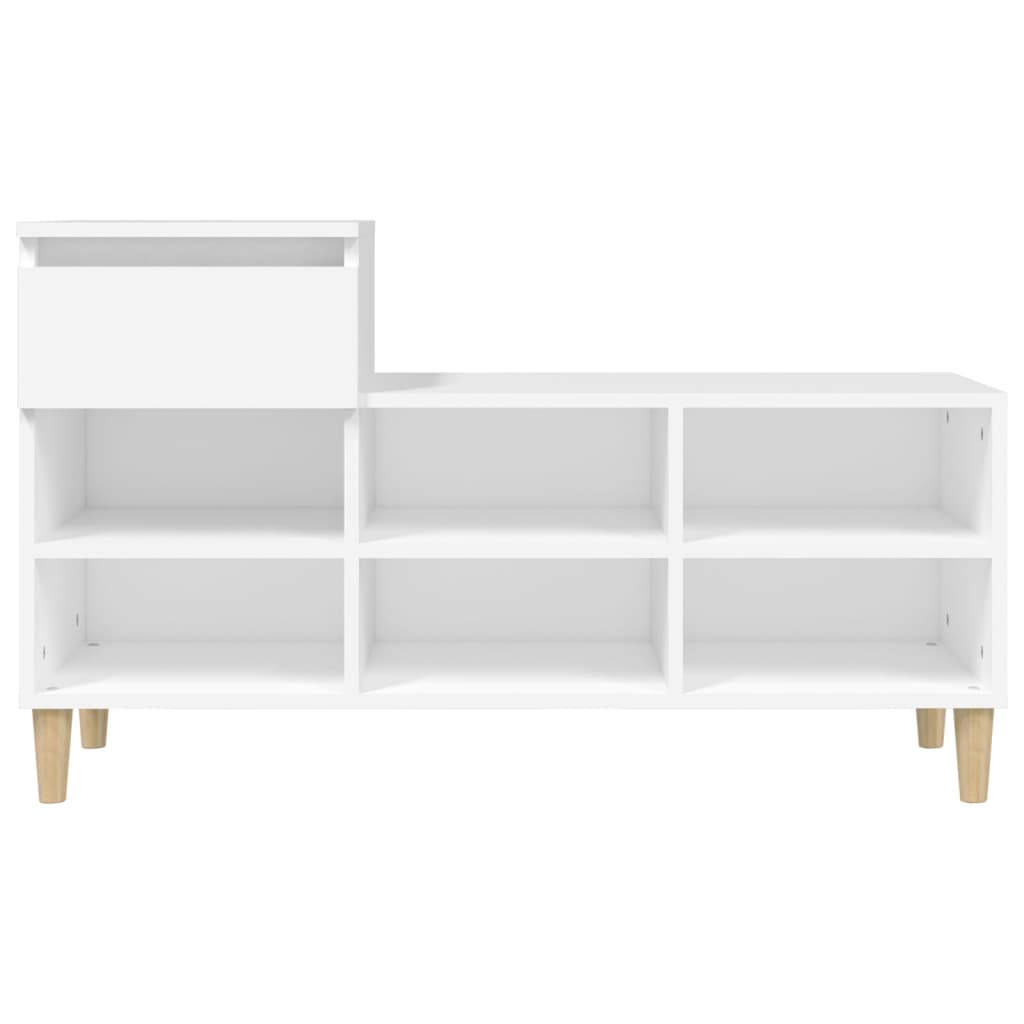 Shoe Cabinet White 102x36x60 cm Engineered Wood