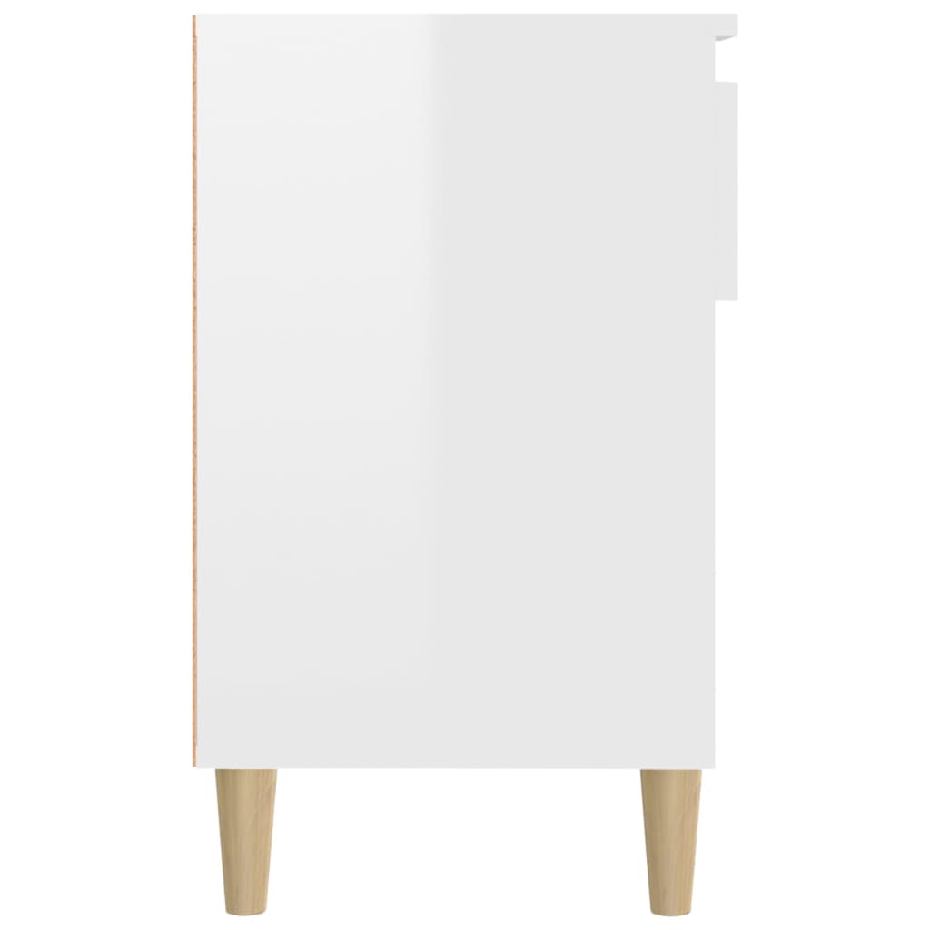 Shoe Cabinet High Gloss White 102x36x60 cm Engineered Wood