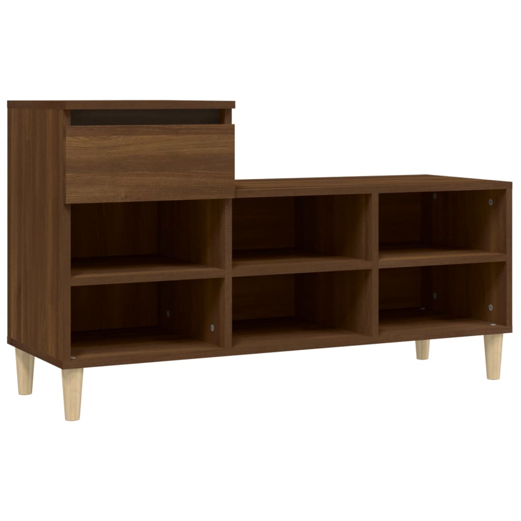 Shoe Cabinet Brown Oak 102x36x60 cm Engineered Wood