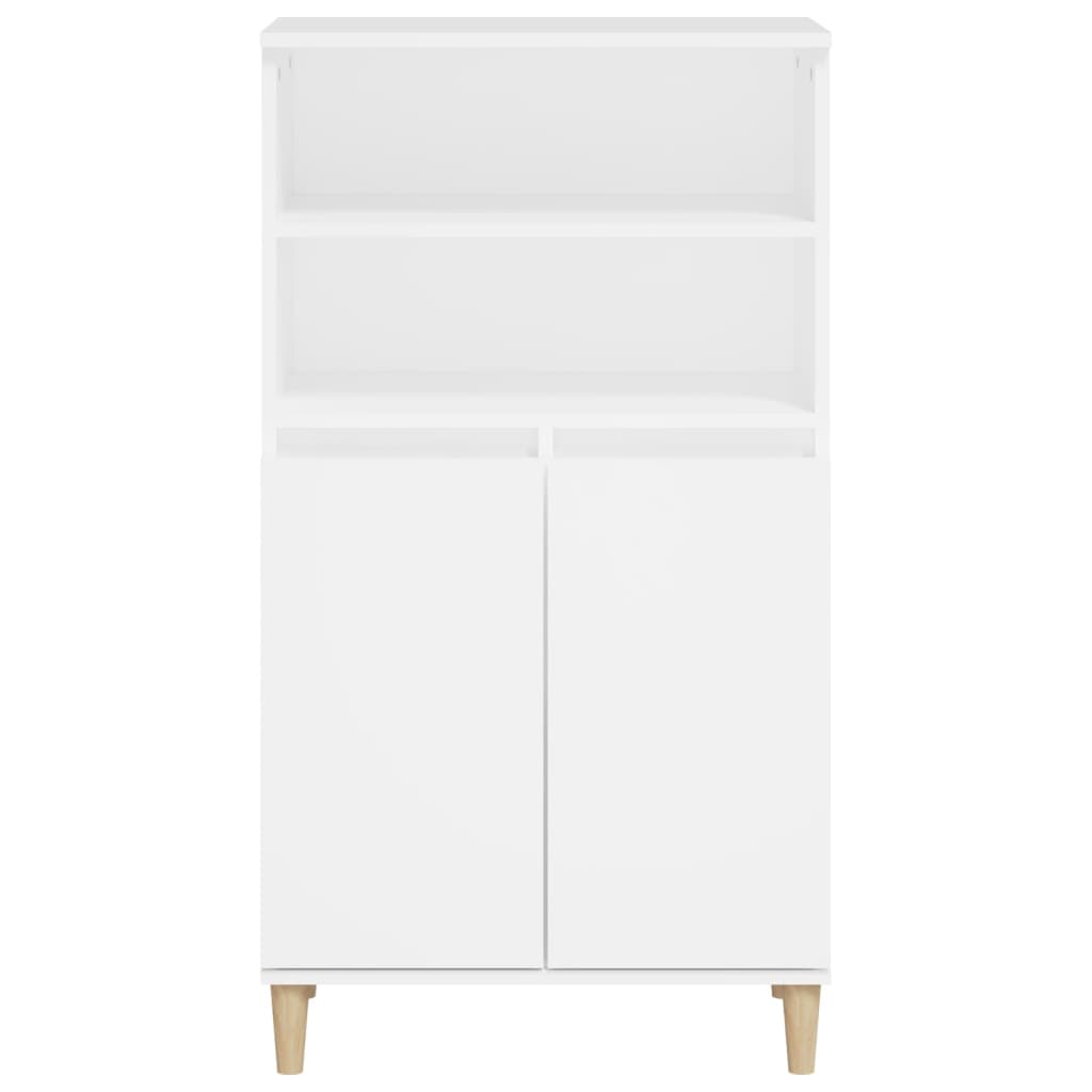 Highboard White 60x36x110 cm Engineered Wood