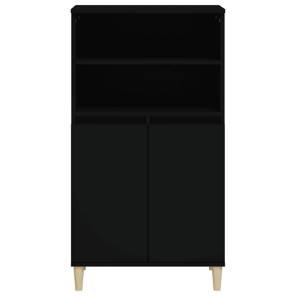 Highboard Black 60x36x110 cm Engineered Wood