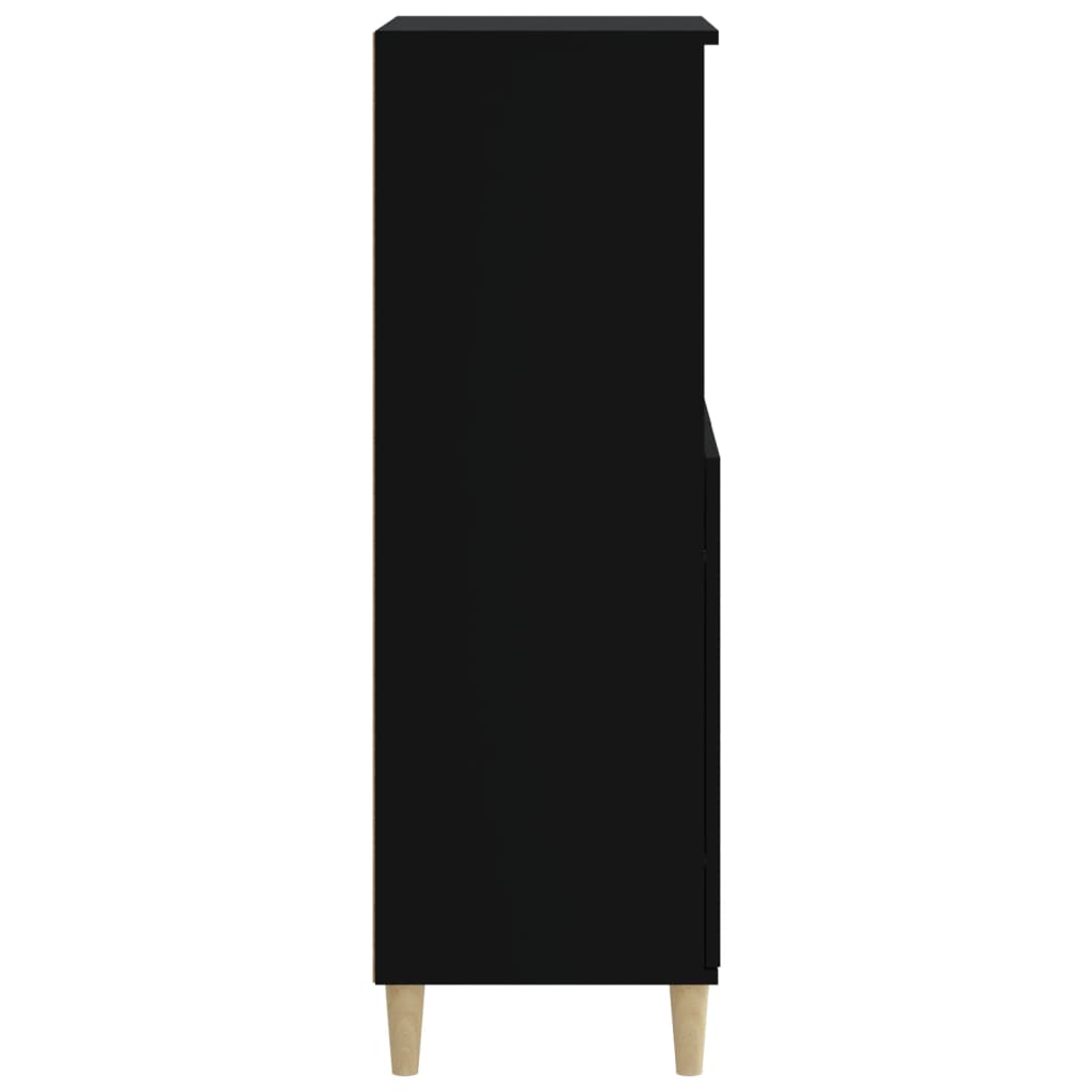 Highboard Black 60x36x110 cm Engineered Wood