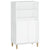 Highboard High Gloss White 60x36x110 cm Engineered Wood